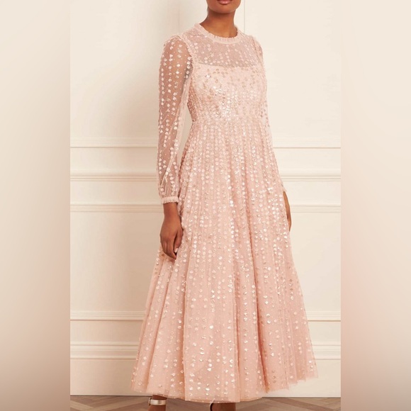 Raindrop Long Sleeve Ankle Gown Needle & Thread NWT - Picture 4 of 7